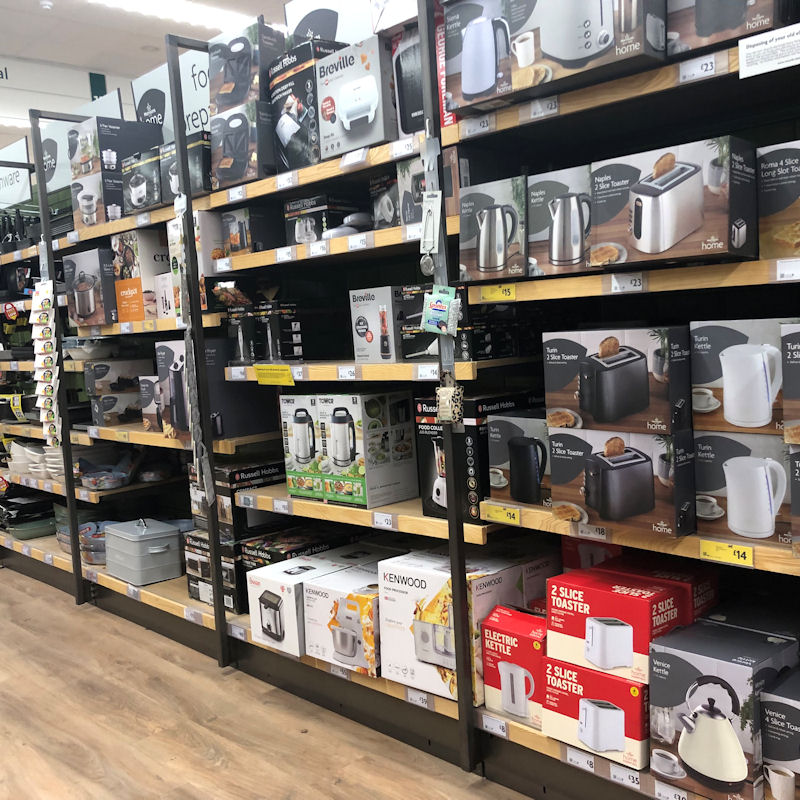 Find Morrisons air fryers in their in-store kitchen appliance aisle